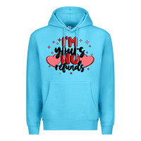 Ocean Blue i'm yours no refunds Premium Hoodie - MaliasSmallBusiness