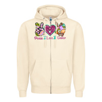 Sandshell Peace Love Easter Zipper Hoodie - Neo Western