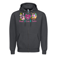 Smoke Peace Love Easter Zipper Hoodie - Neo Western