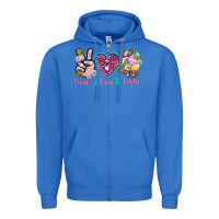 True Royal Peace Love Easter Zipper Hoodie - Neo Western