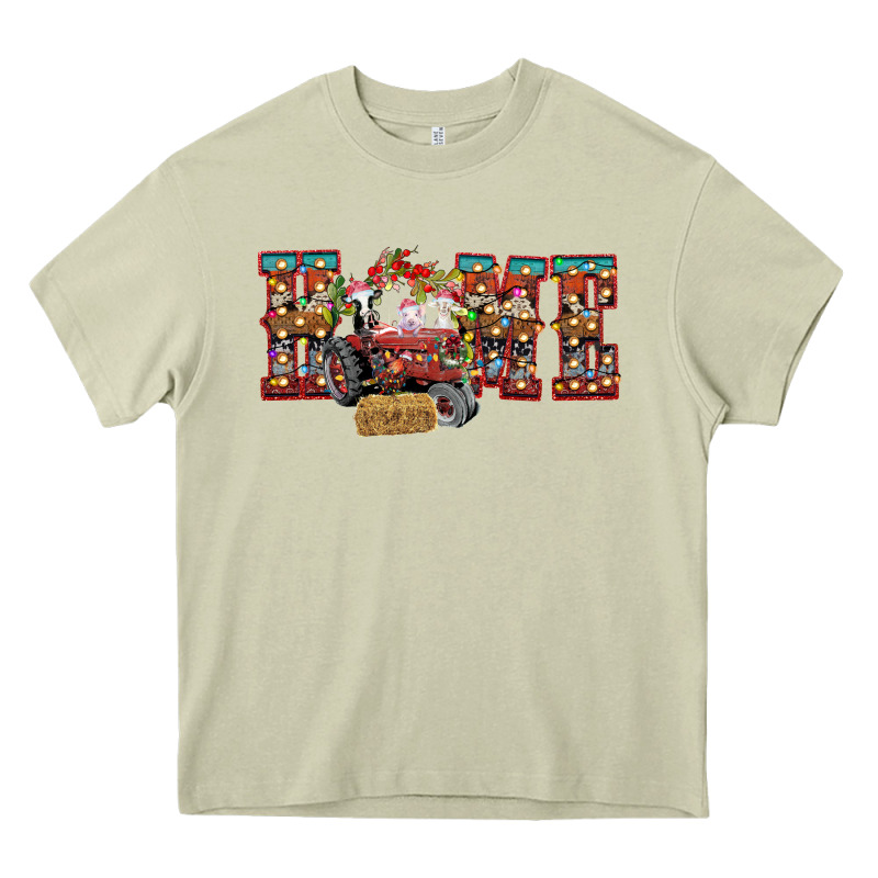 Home Christmas Farm Animals Heavy Core Tee by CowhideDigitalArt | Teevron