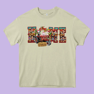 Home Christmas Farm Animals Heavy Core Tee Designed By Cowhidedigitalart