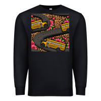 Black flower leopard school bus seamless pattern Premium Sweatshirt - BundleAndBundleShop