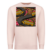 Pale Pink flower leopard school bus seamless pattern Premium Sweatshirt - BundleAndBundleShop