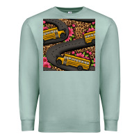 Seafoam flower leopard school bus seamless pattern Premium Sweatshirt - BundleAndBundleShop