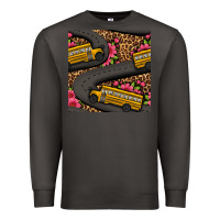 Smoke flower leopard school bus seamless pattern Premium Sweatshirt - BundleAndBundleShop