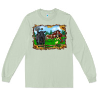 Matcha western barnyard black angus cattle longhorn rooster and chicks Long Sleeve Tee - RanaPortraitStore