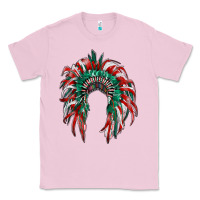 Bubblegum Pink mexican flag indian headdress Classic Tee - RanaPortraitStore
