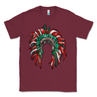 Burgundy mexican flag indian headdress Classic Tee - RanaPortraitStore
