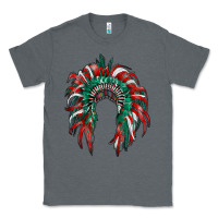 Charcoal Heather mexican flag indian headdress Classic Tee - RanaPortraitStore