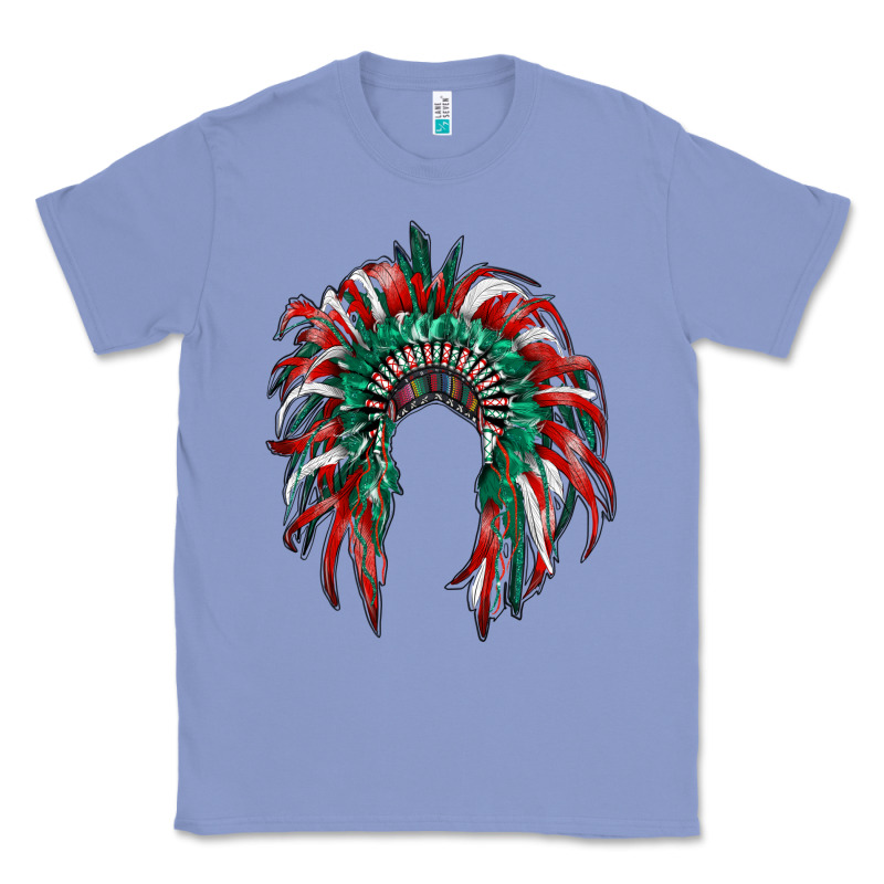 Mexican Flag Indian Headdress Classic Tee by RanaPortraitStore | Teevron