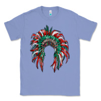 Colony Blue mexican flag indian headdress Classic Tee - RanaPortraitStore