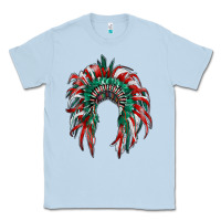 Dusty Blue mexican flag indian headdress Classic Tee - RanaPortraitStore