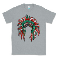 Heather Grey mexican flag indian headdress Classic Tee - RanaPortraitStore