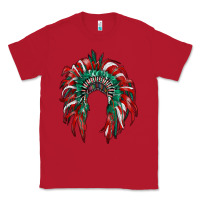 Red mexican flag indian headdress Classic Tee - RanaPortraitStore