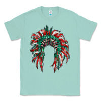 Seafoam mexican flag indian headdress Classic Tee - RanaPortraitStore