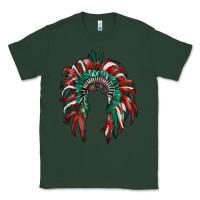 Sports Green mexican flag indian headdress Classic Tee - RanaPortraitStore