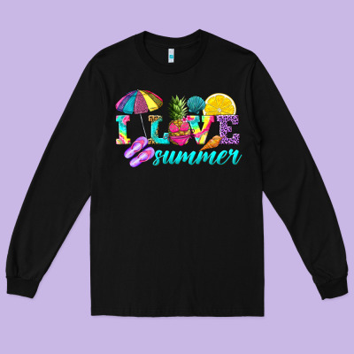 I Love Summer Long Sleeve Tee Designed By Texasbilliewilder