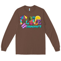 Chestnut i love summer Long Sleeve Tee - texasbilliewilder