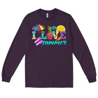Plum i love summer Long Sleeve Tee - texasbilliewilder