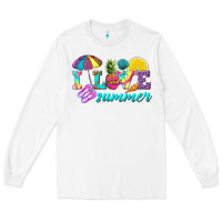 White i love summer Long Sleeve Tee - texasbilliewilder