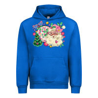 Cobalt pink santa and disco ball with christmas tree Urban Hoodie - MaliasSmallBusiness