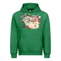 Emerald pink santa and disco ball with christmas tree Urban Hoodie - MaliasSmallBusiness