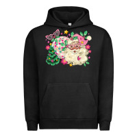 Pigment Black pink santa and disco ball with christmas tree Urban Hoodie - MaliasSmallBusiness