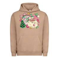 Pigment Burro pink santa and disco ball with christmas tree Urban Hoodie - MaliasSmallBusiness