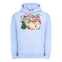 Pigment Grape Ice pink santa and disco ball with christmas tree Urban Hoodie - MaliasSmallBusiness