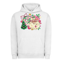 Pigment Lunar Rock pink santa and disco ball with christmas tree Urban Hoodie - MaliasSmallBusiness