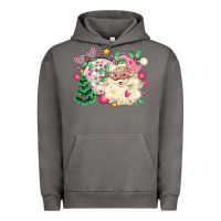 Pigment Tornado pink santa and disco ball with christmas tree Urban Hoodie - MaliasSmallBusiness