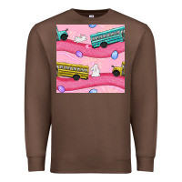 Chestnut easter school bus seamless pattern Premium Sweatshirt - BundleAndBundleShop