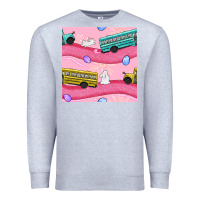 Heather Grey easter school bus seamless pattern Premium Sweatshirt - BundleAndBundleShop