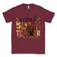 Burgundy proud black teacher Classic Tee - Zillion Design Studio