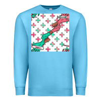 Ocean Blue Nurse Gloves Seamless Pattern Premium Sweatshirt - BundleAndBundleShop