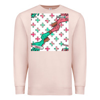 Pale Pink Nurse Gloves Seamless Pattern Premium Sweatshirt - BundleAndBundleShop