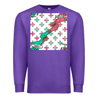 Purple Nurse Gloves Seamless Pattern Premium Sweatshirt - BundleAndBundleShop
