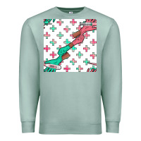 Seafoam Nurse Gloves Seamless Pattern Premium Sweatshirt - BundleAndBundleShop