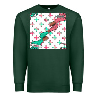 Sports Green Nurse Gloves Seamless Pattern Premium Sweatshirt - BundleAndBundleShop