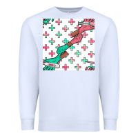 White Nurse Gloves Seamless Pattern Premium Sweatshirt - BundleAndBundleShop