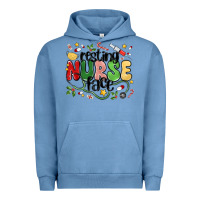 Pigment Pebble Blue resting nurse face Urban Hoodie - MaliasSmallBusiness