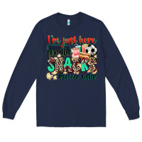 Navy i'm just here for the snacks #soccer sister Long Sleeve Tee - Zillion Design Studio