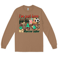 Toasted Coconut i'm just here for the snacks #soccer sister Long Sleeve Tee - Zillion Design Studio