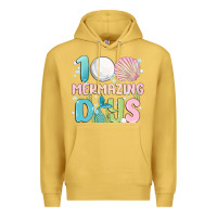 Antique Gold 100 mermazing days Premium Hoodie - MaliasSmallBusiness