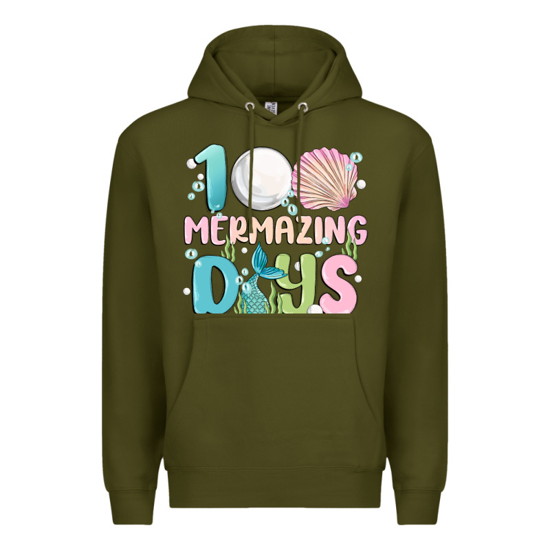 100 Mermazing Days Premium Hoodie by MaliasSmallBusiness | Teevron