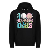 Black 100 mermazing days Premium Hoodie - MaliasSmallBusiness