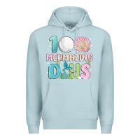 Blue Mist 100 mermazing days Premium Hoodie - MaliasSmallBusiness