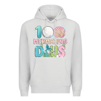 Dove Grey 100 mermazing days Premium Hoodie - MaliasSmallBusiness