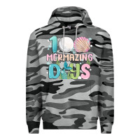 Slate Camo 100 mermazing days Premium Hoodie - MaliasSmallBusiness